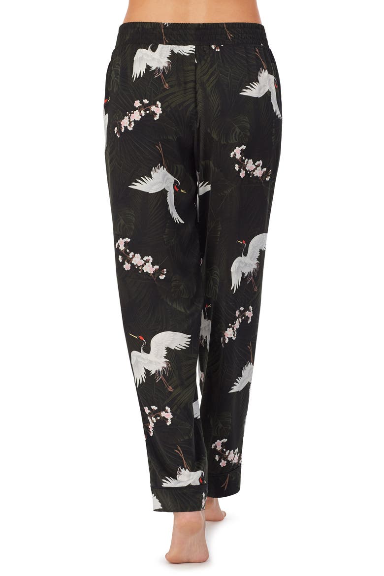 Pajama Pants, Alternate, color, BLACK CRANES