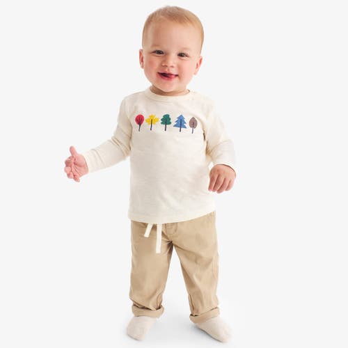 Primary Kids Long Sleeve Foliage Tee In Brown
