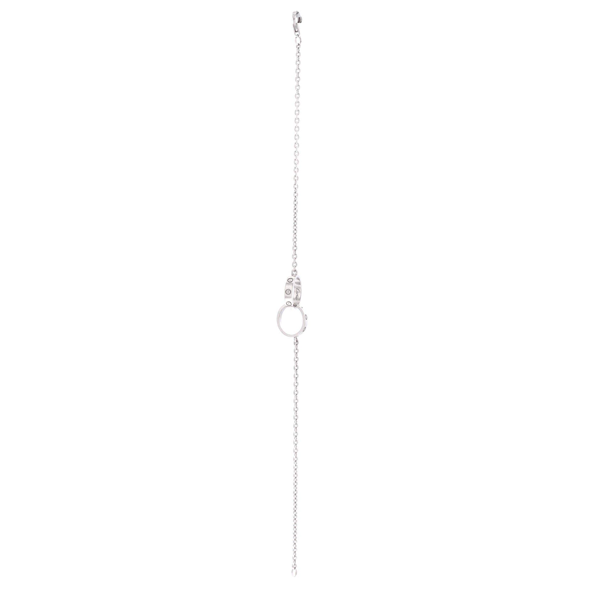 Love Interlocking Bracelet 18K White Gold, Alternate, color, Metallic Gold
