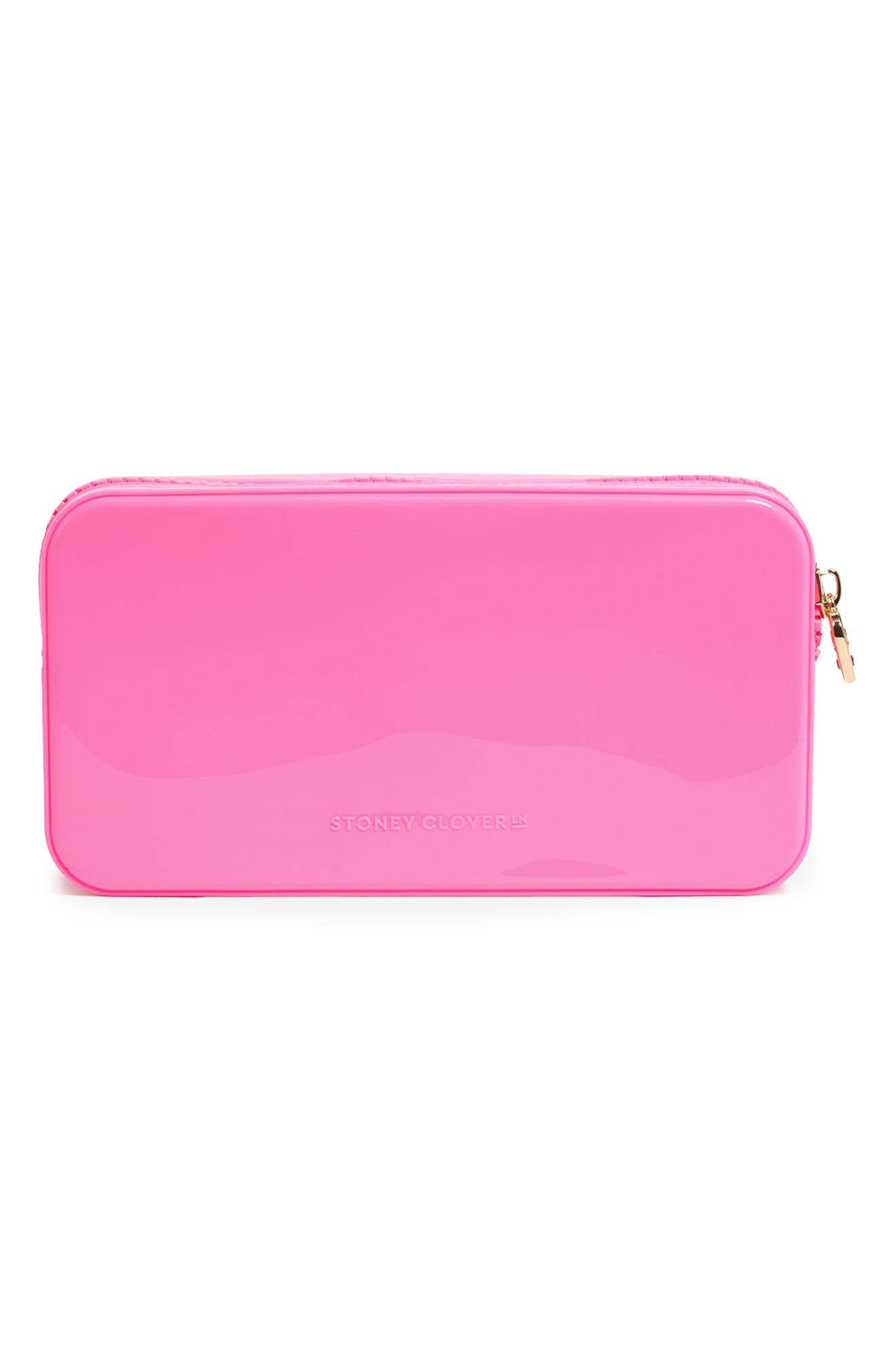 Small Clear Pouch, Alternate, color, BUBBLEGUM