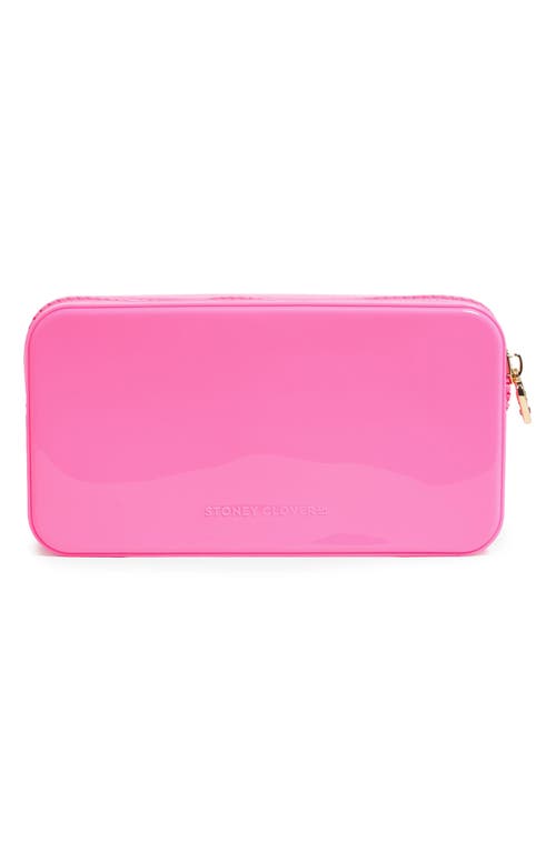 Stoney Clover Lane Small Glitter Clear Pouch In Pink