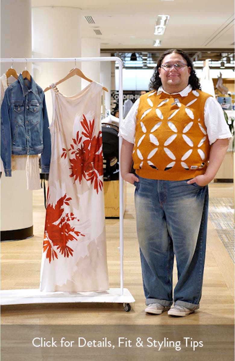 Maisie Floral Cowl Neck Sheath Dress, sales video thumbnail