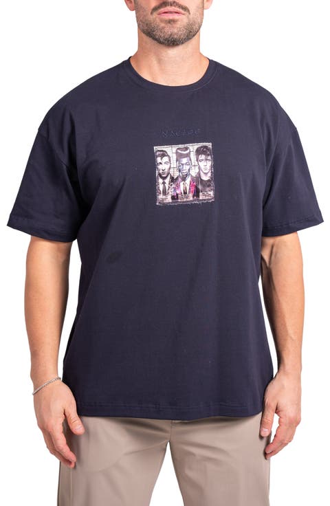 Ascension Stars Appliqué Cotton Graphic T-Shirt