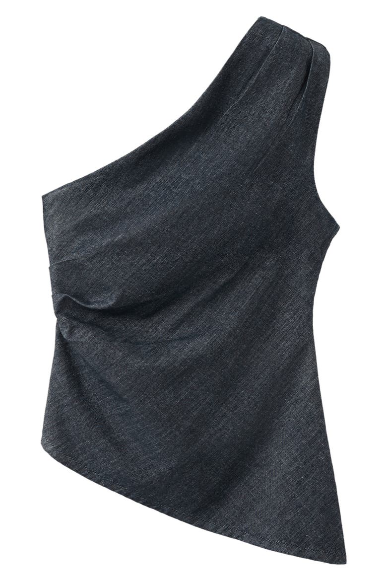 One-Shoulder Top, Alternate, color, OPEN BLUE