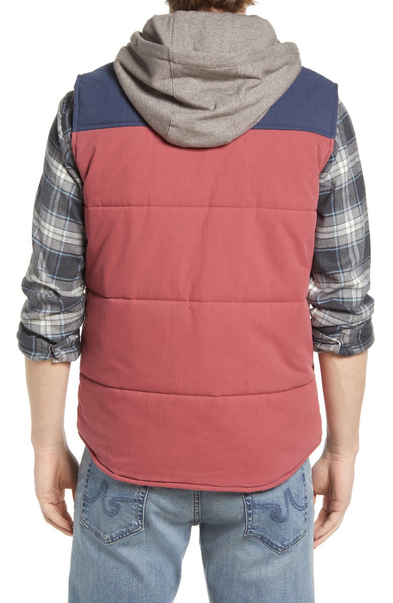 The Normal Brand Dano Vest, Alternate, color, Red/ Navy