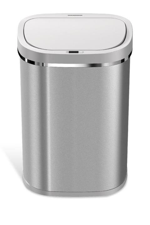 80L Silver Motion Sensor Trash Can