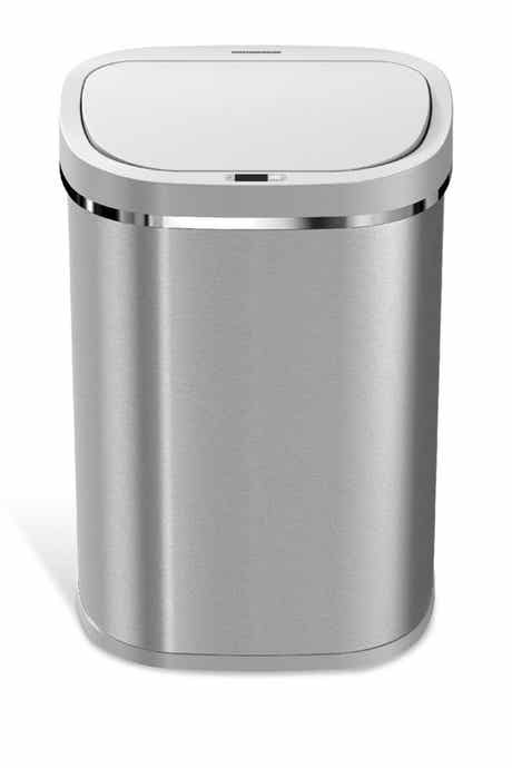 80L Silver Motion Sensor Trash Can