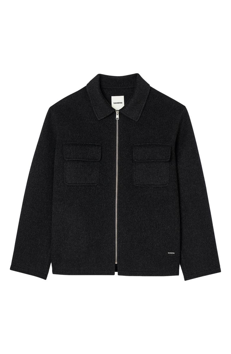SANDRO Betanew Wool Blend Jacket, Alternate, color,