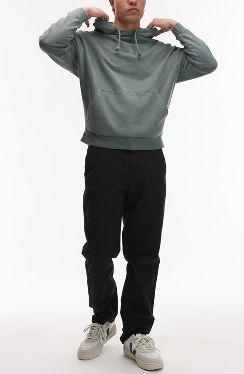 Topman Slim Fit Stretch Cotton Chinos In Black