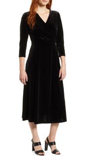 Chaus Velvet Wrap Style Dress