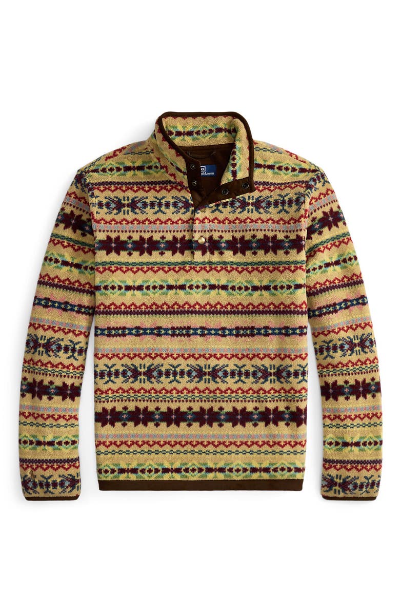 Polo Ralph Lauren Fair Isle Fleece Pullover, Alternate, color, Camel Combo
