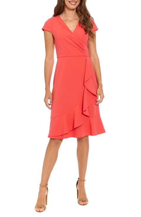 Ruffle Faux Wrap Dress