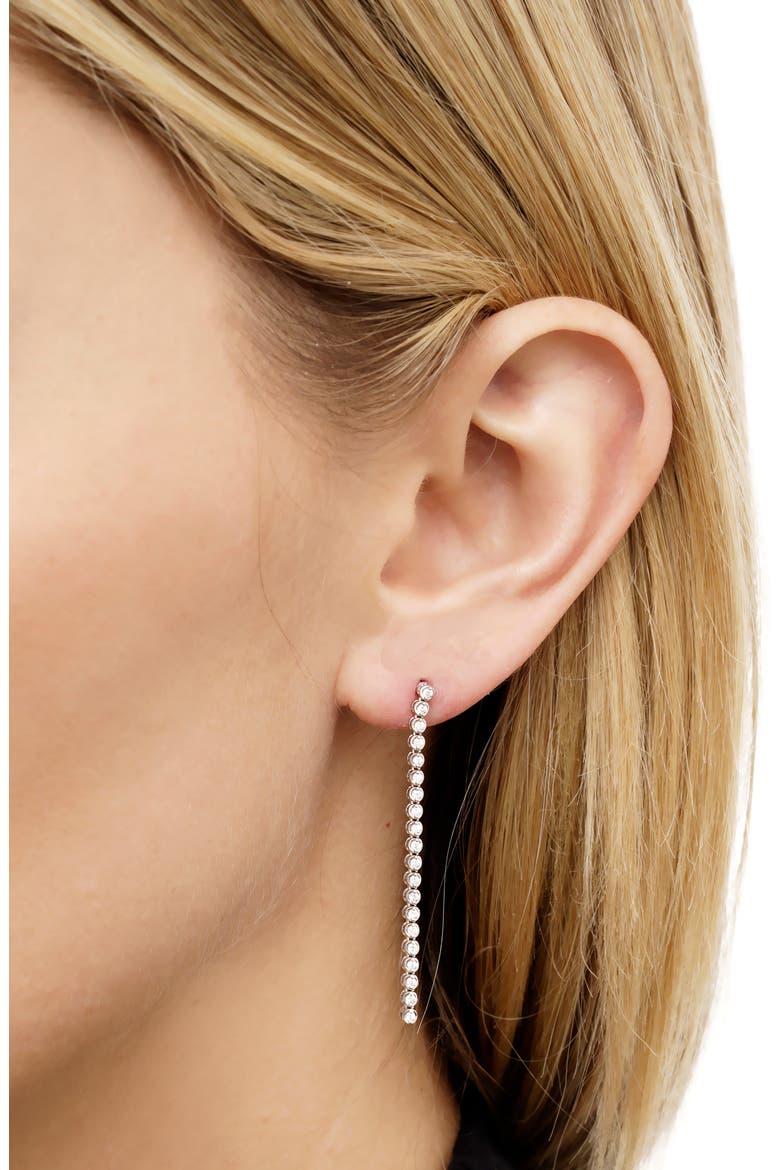 Audrey Linear Diamond Earrings (Nordstrom Exclusive), Alternate, color, WHITE GOLD/ DIAMOND