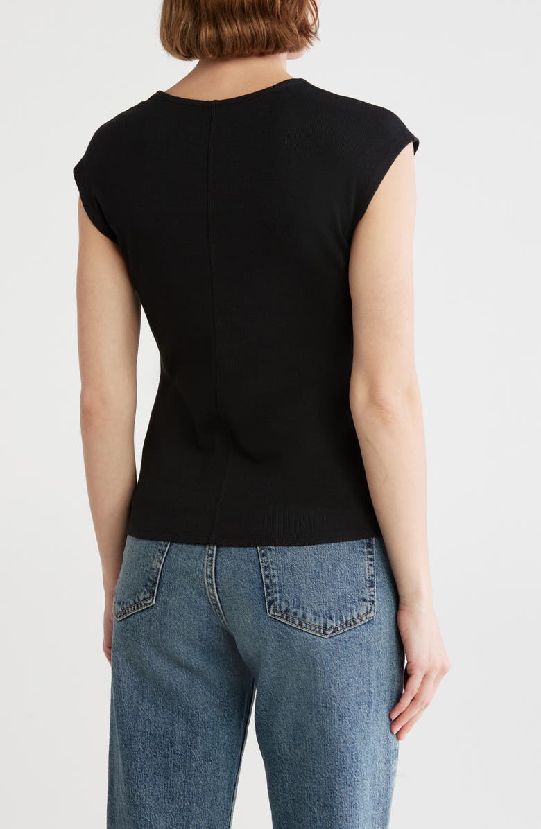 Melrose and Market Square Neck Top, Alternate, color, Black
