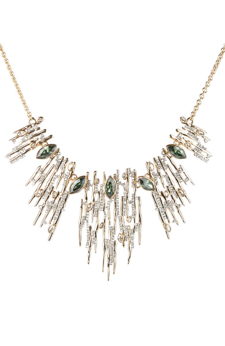 Alexis Bittar Navette Crystal Bib Necklace, Main, color,