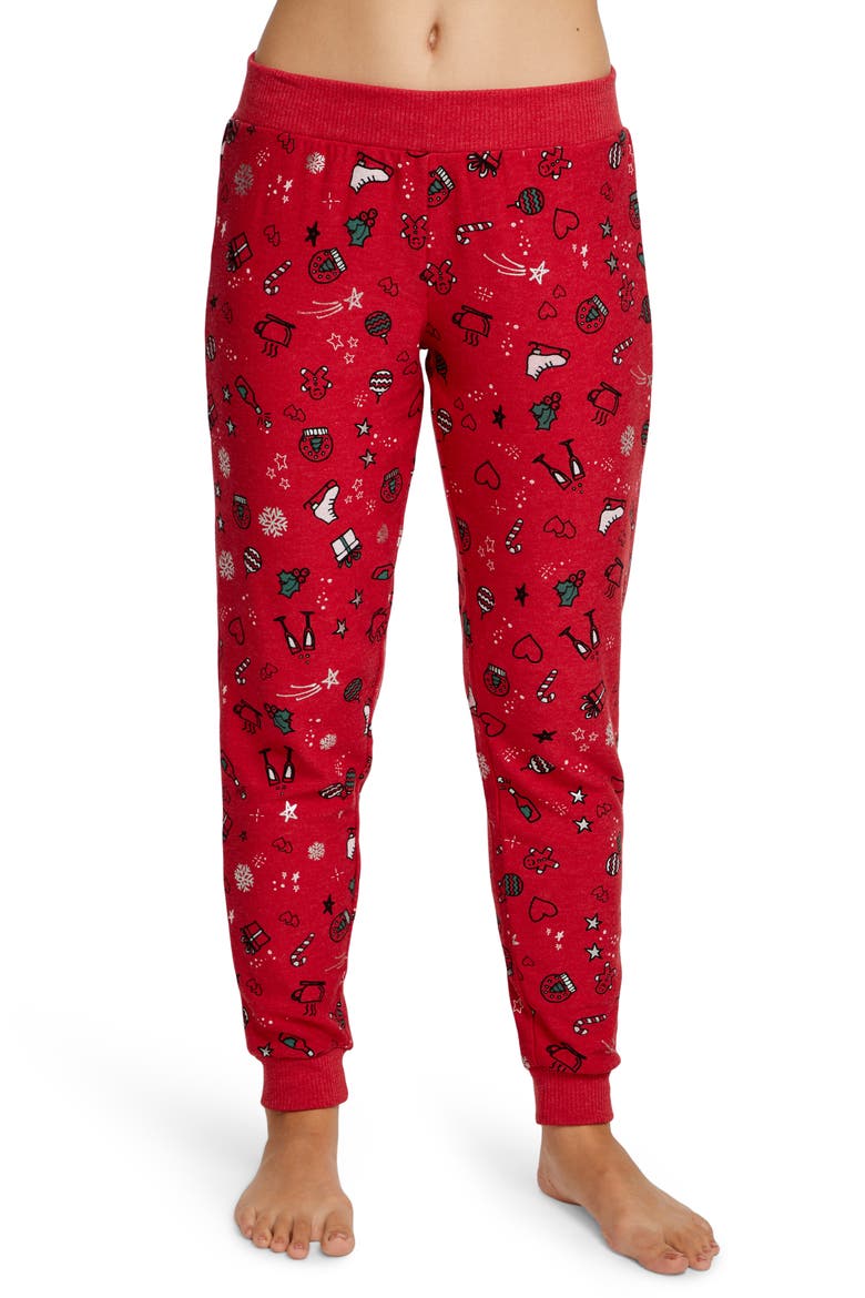 Holiday Goodies Jogger Pants, Main, color, ROUGE