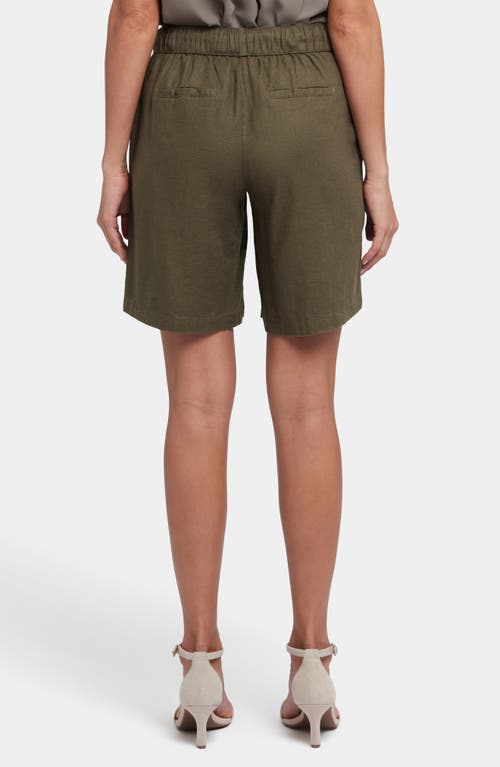 Nydj Breezy Bermuda Shorts In Bay Leaf