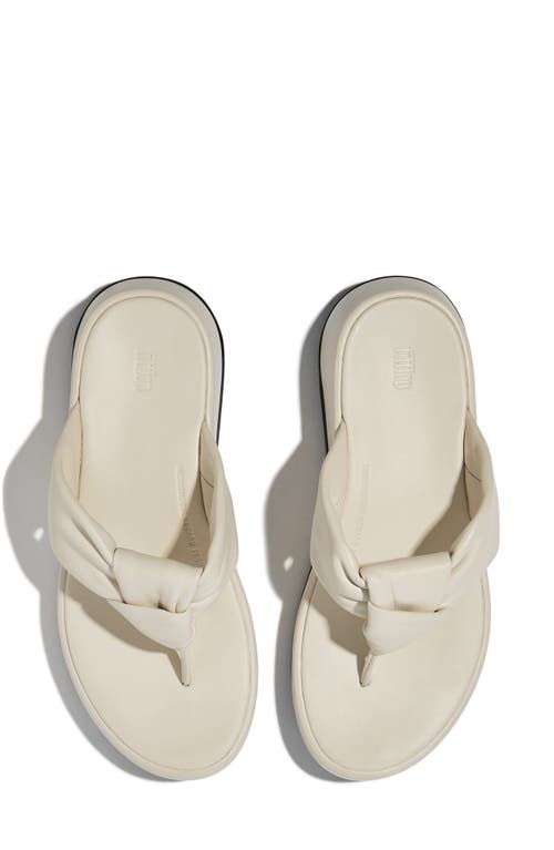 Fitflop Womens Mode Knot-strap Leather Flatform Sandals B In Paris Beige