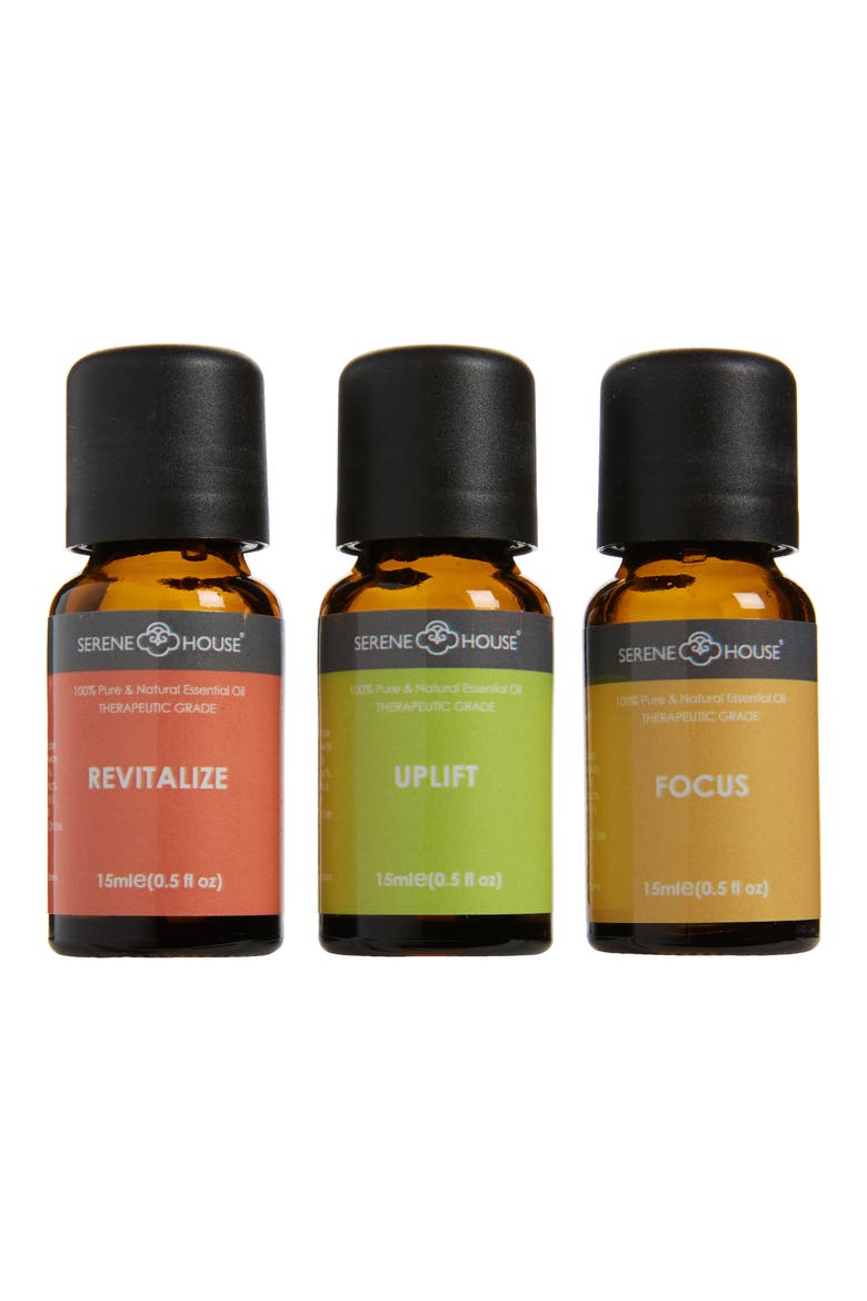 Revitalize & Focus 3-Pack Essential Oils, Main, color, MULTI