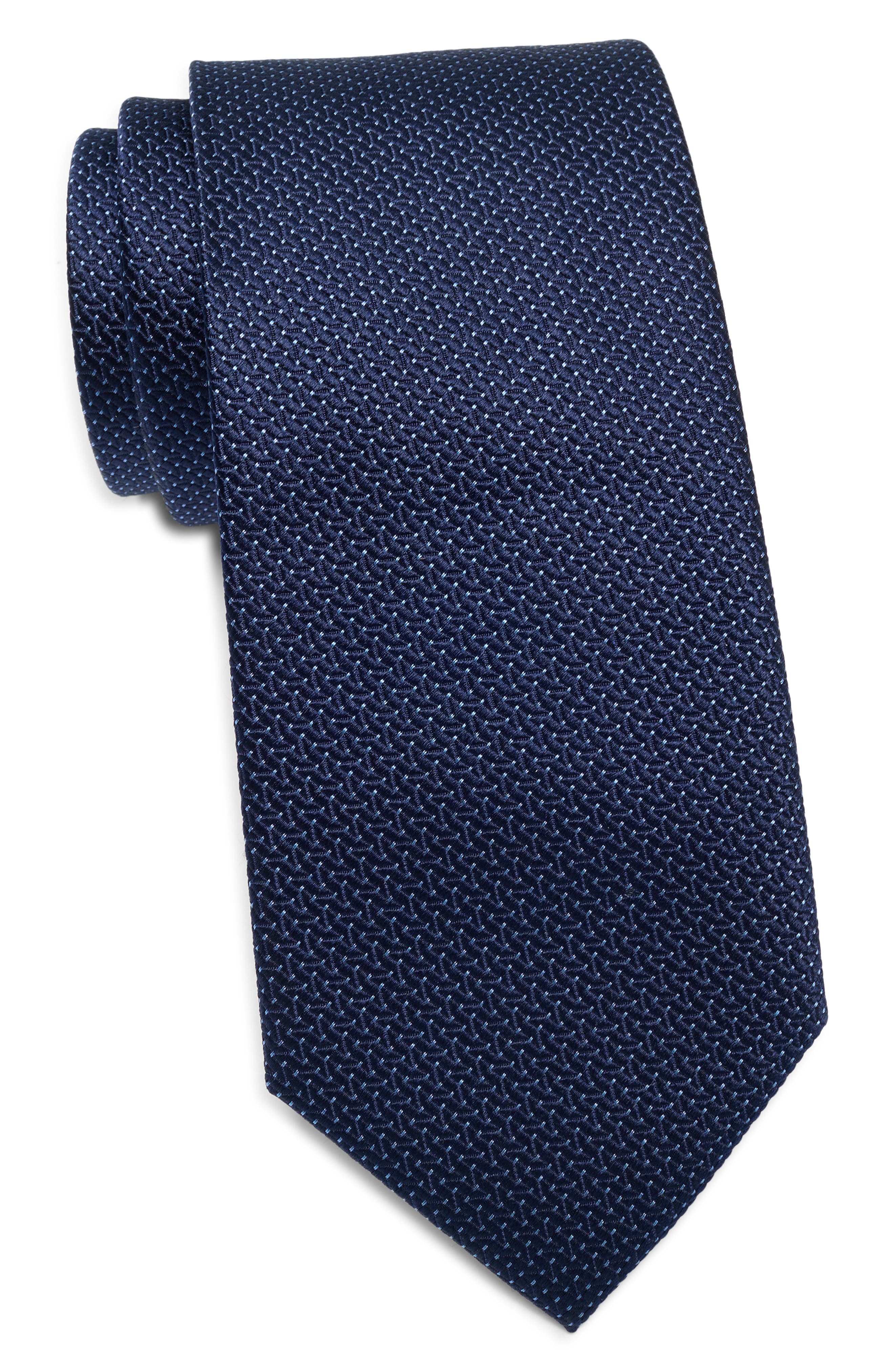 Duchamp Textured Dot Silk Tie
