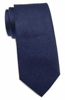 Duchamp Textured Dot Silk Tie