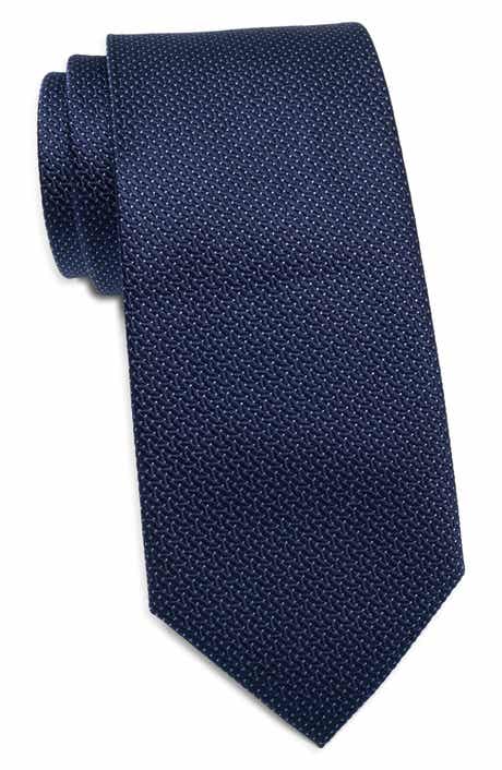 Duchamp Textured Dot Silk Tie