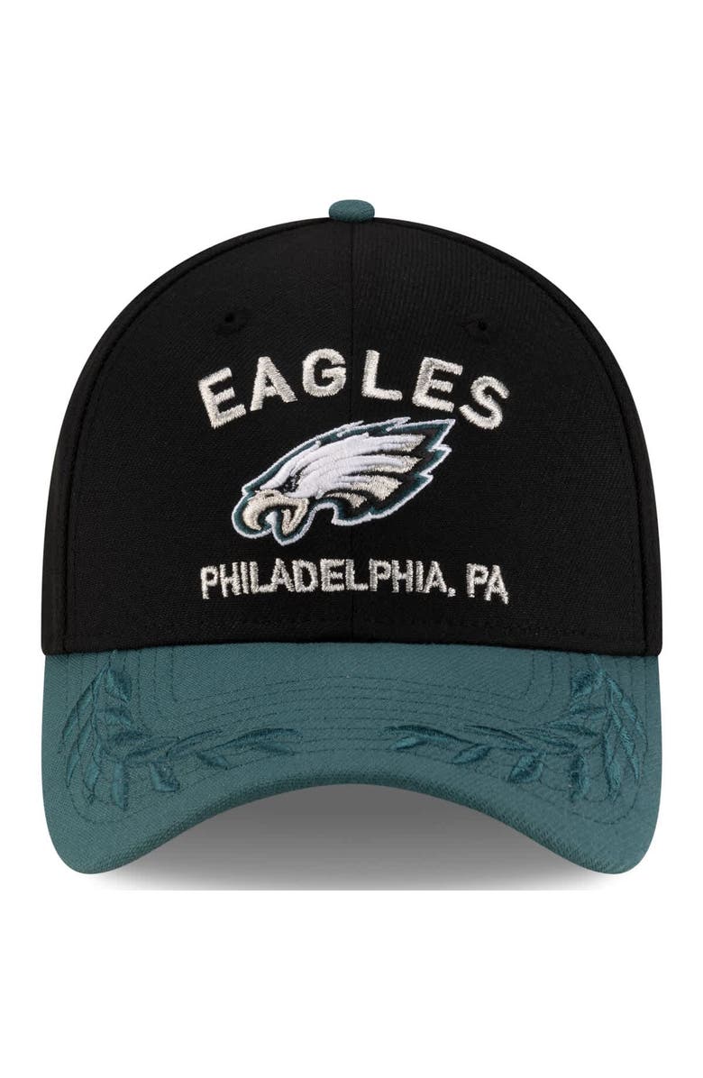 New Era Men's New Era Black/Midnight Green Philadelphia Eagles 2025 NFL Draft 39THIRTY Flex Hat, Alternate, color, Black