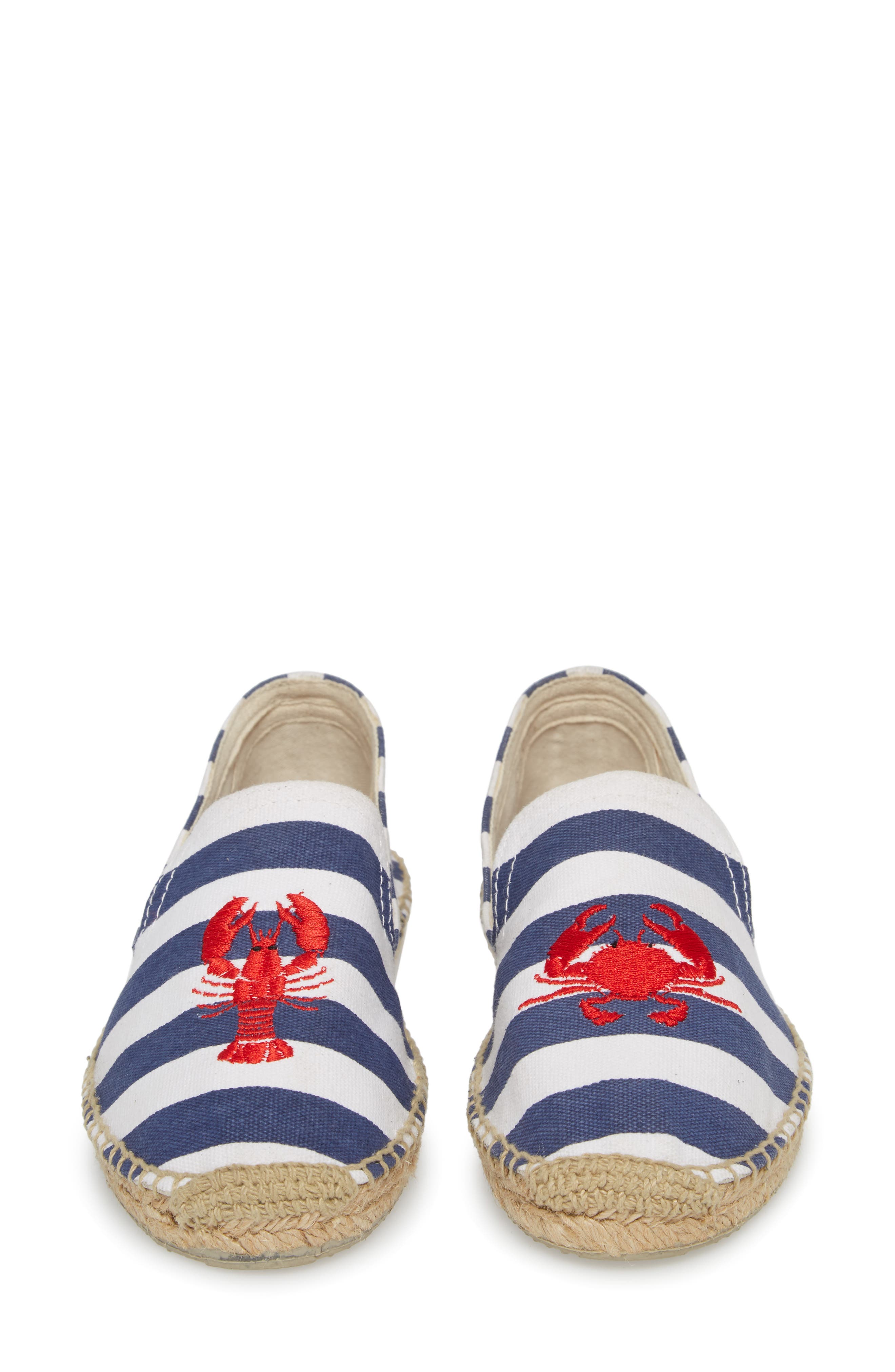 patricia green Embroidered Lobster & Crab Espadrille Flat, Alternate, color, 