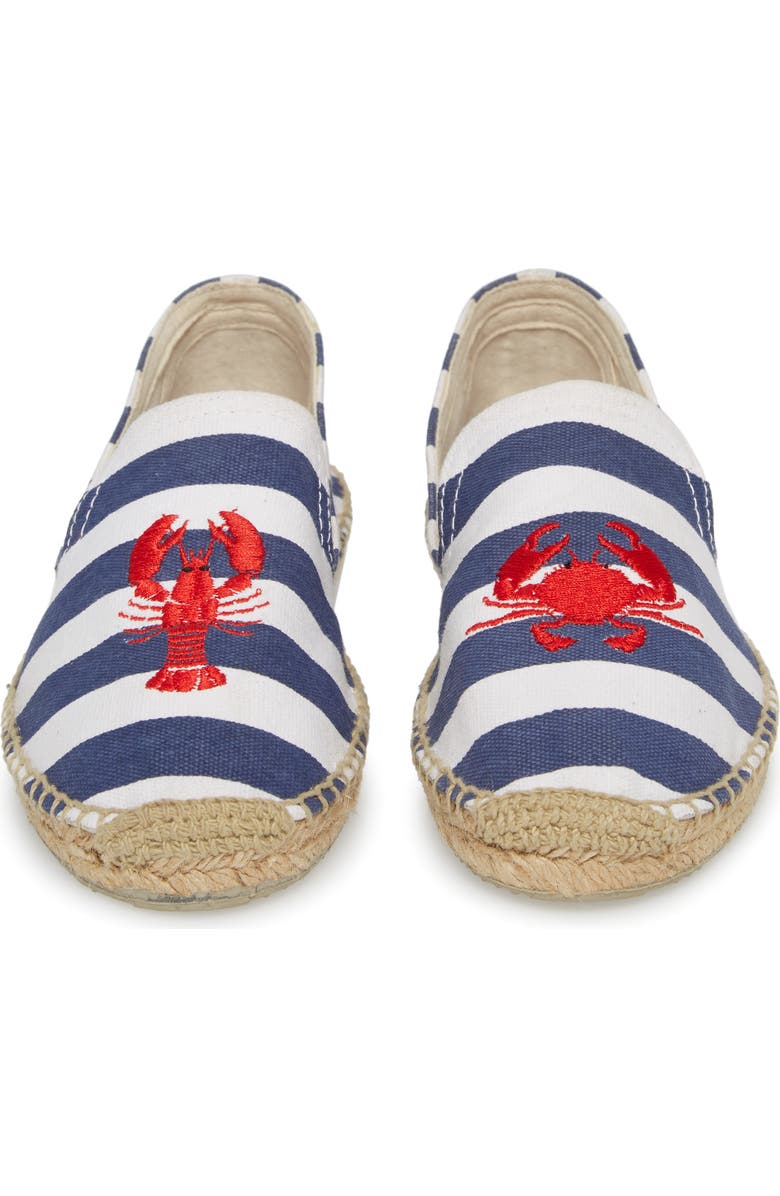 patricia green Embroidered Lobster & Crab Espadrille Flat, Alternate, color,