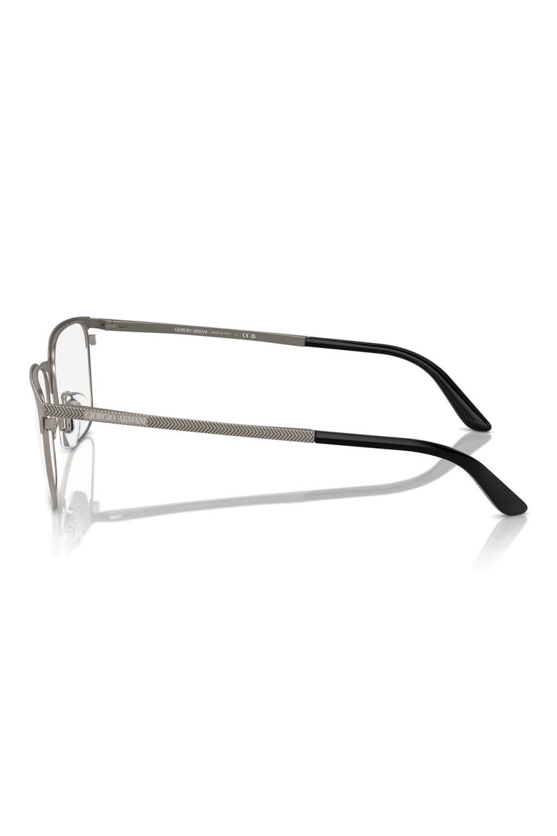53mm Square optical glasses, Alternate, color, BRUSHED GUNMETAL / DEMO LENS