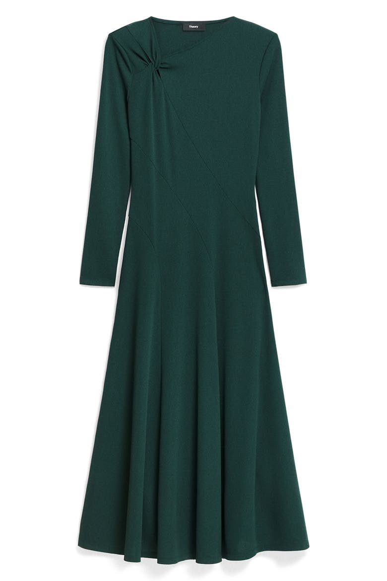 Long Sleeve A-Line Midi Dress, Alternate, color, VIRIDIAN