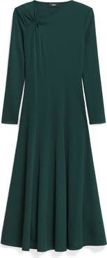 Theory Long Sleeve A-Line Midi Dress