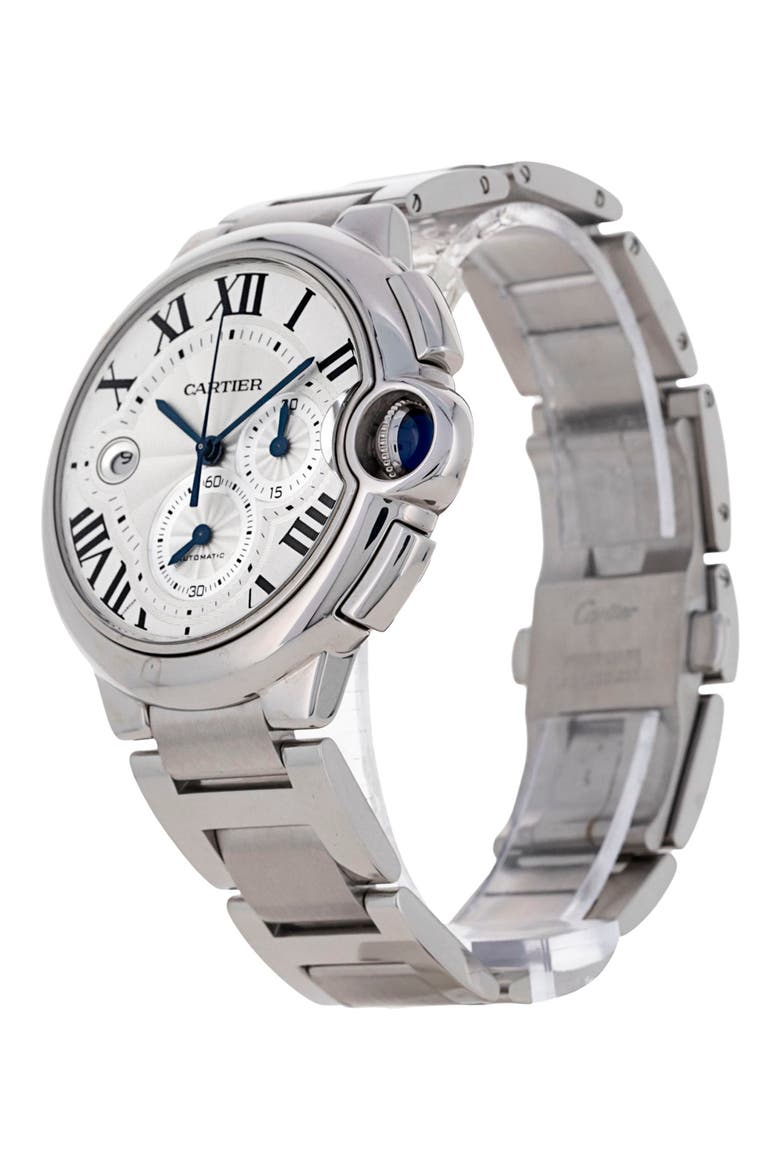 Cartier Preowned Ballon Bleu Bracelet Watch, 47mm, Alternate, color, SILVER