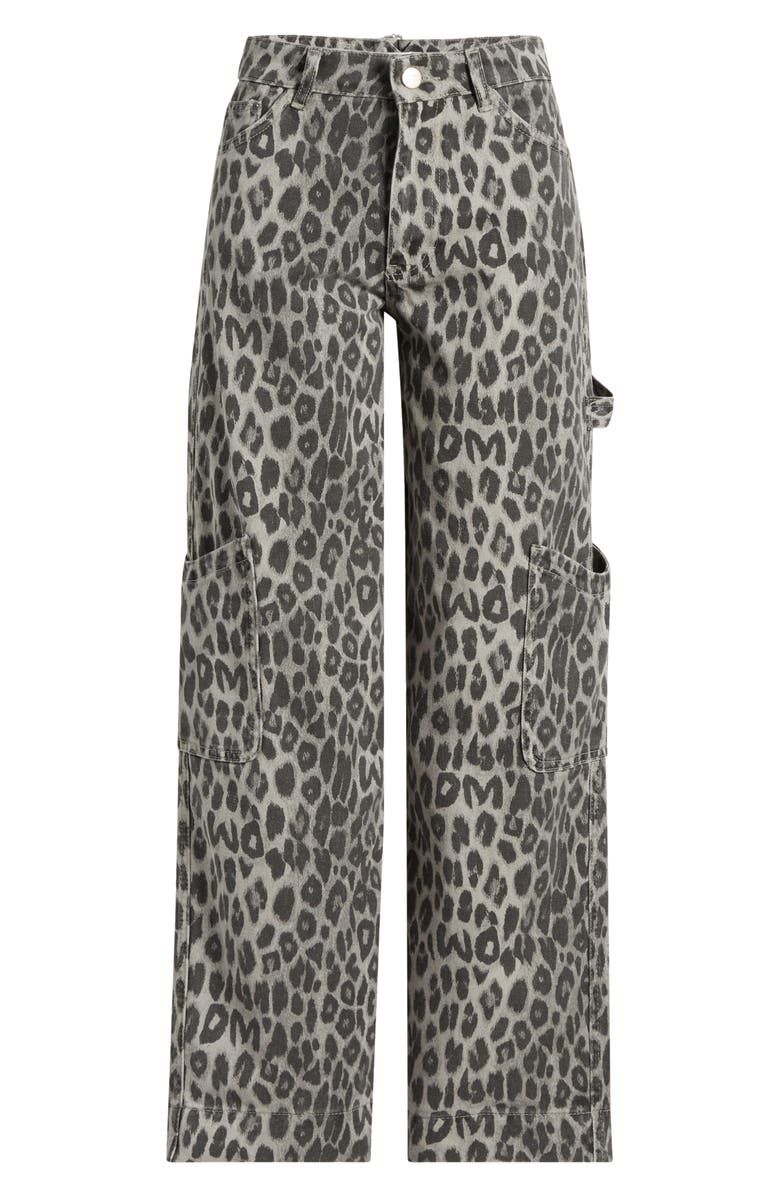 Damson Madder Drew Leopard Print Jeans, Main, color, 
