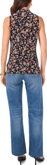 Vince Camuto Floral Crossover Wrap Front Tank | Nordstrom