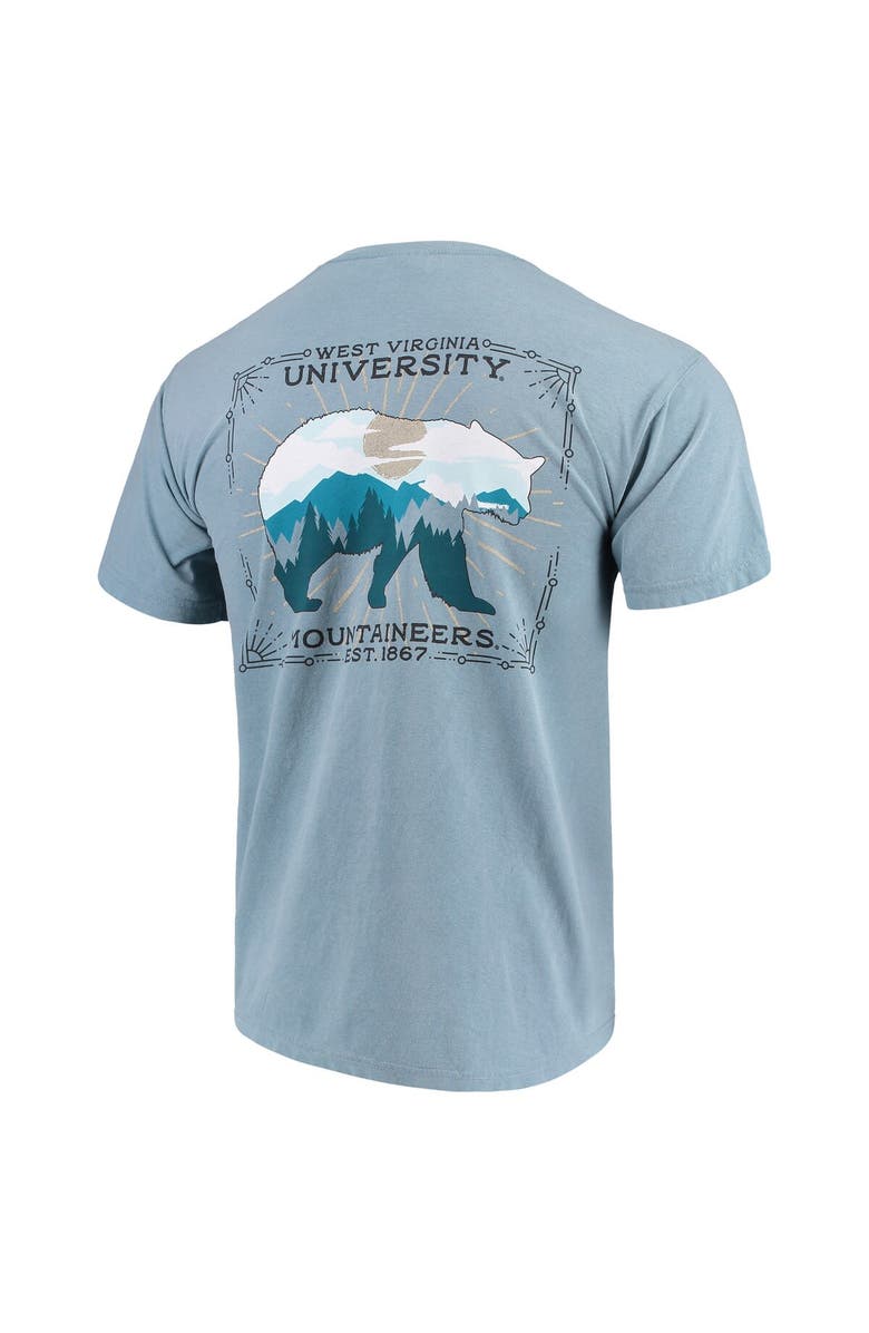 IMAGE ONE Men's Blue West Virginia Mountaineers State Scenery Comfort Colors T-Shirt, Alternate, color,