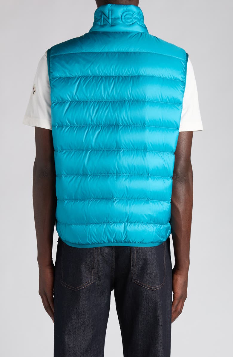 Moncler Rocoque Down Puffer Vest, Alternate, color, Green Blue Slate