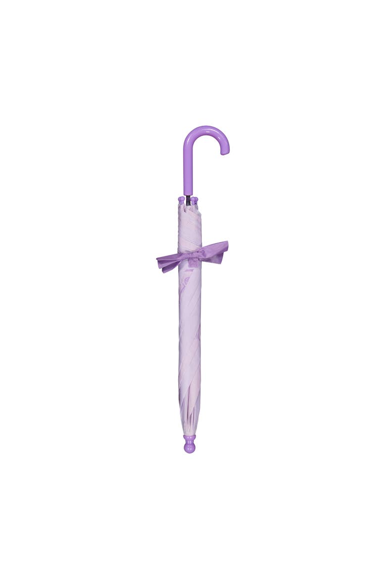Girls' Minnie Mouse Lilac Umbrella with Bow Tie Wrap, Alternate, color, LILAC