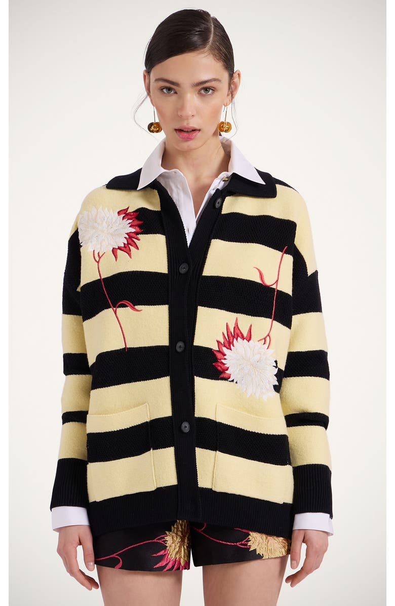 La DoubleJ Derby Cardigan, Main, color, Derby Black/Yellow