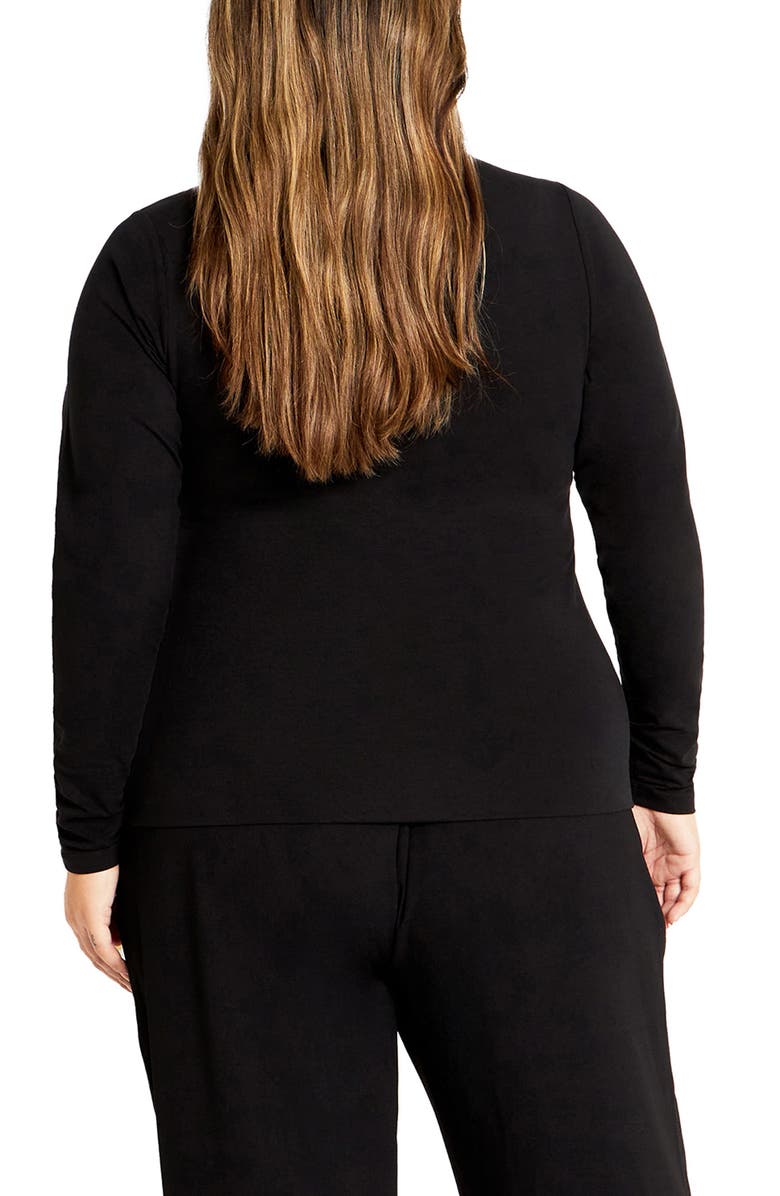 City Chic Liz Scoop Neck Jersey Top, Alternate, color, 