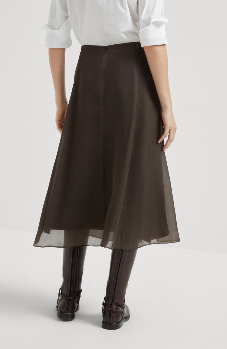 Brunello Cucinelli Circle skirt, Alternate, color, Cocoa