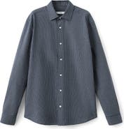 MANGO Regular Fit Check Cotton Blend Button-Up Shirt