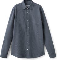 MANGO Regular Fit Check Cotton Blend Button-Up Shirt