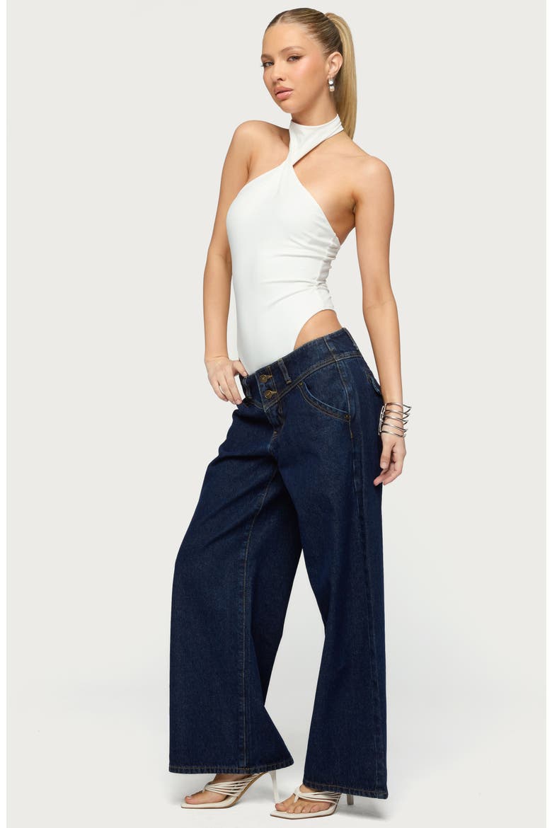 Meredith Low Rise Wide Leg Jeans, Alternate, color, BLUE