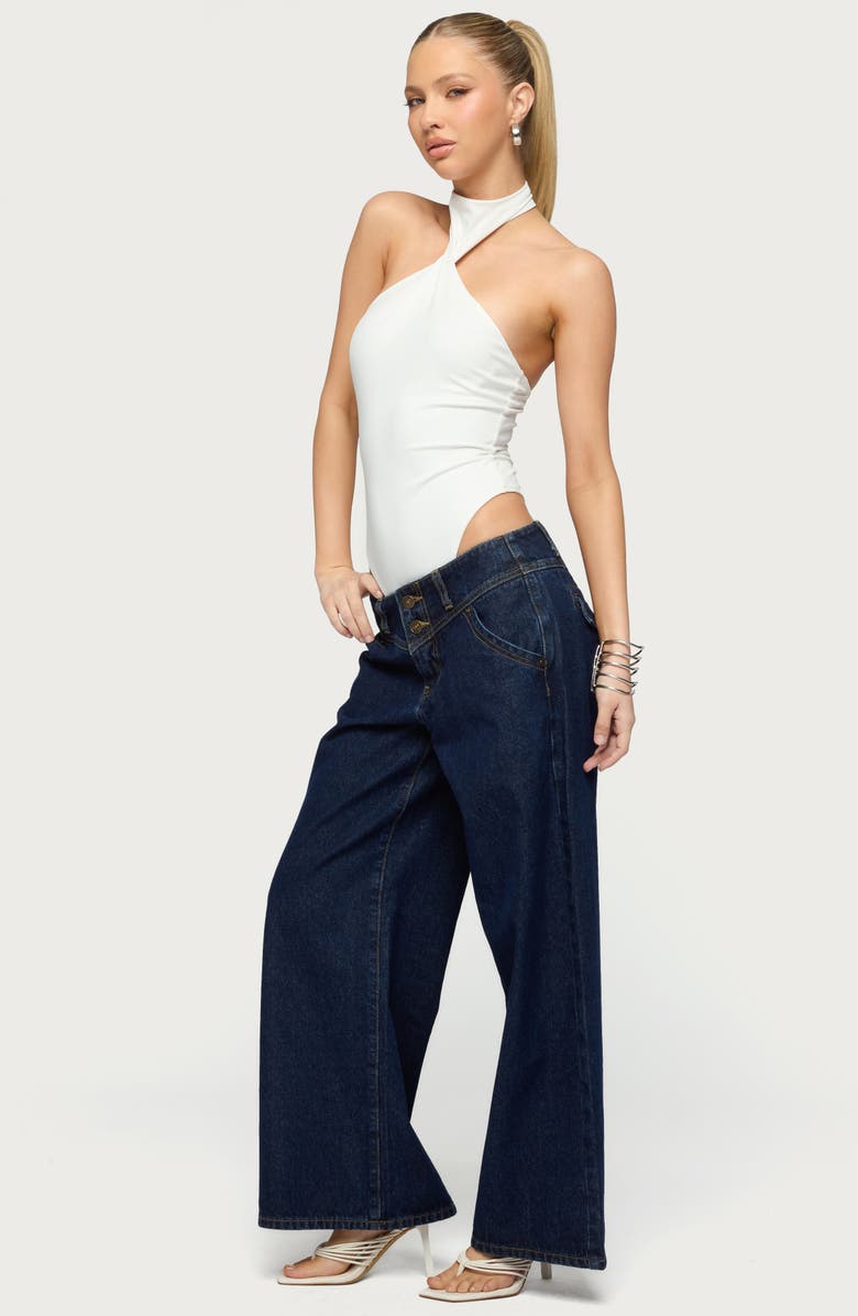 EDIKTED Meredith Low Rise Wide Leg Jeans, Alternate, color, 