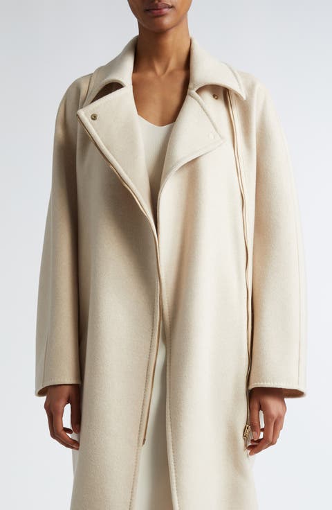 Agosto Double Breasted Virgin Wool Coat