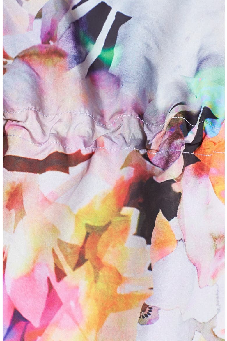 'Duena' Print Hooded Parka, Alternate, color, LEMON