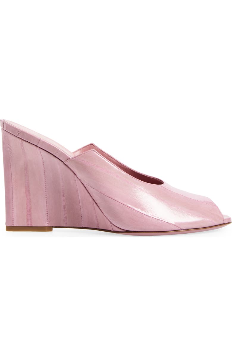 Fendi Show Genuine Eel Wedge Mule, Alternate, color, Indian Pink