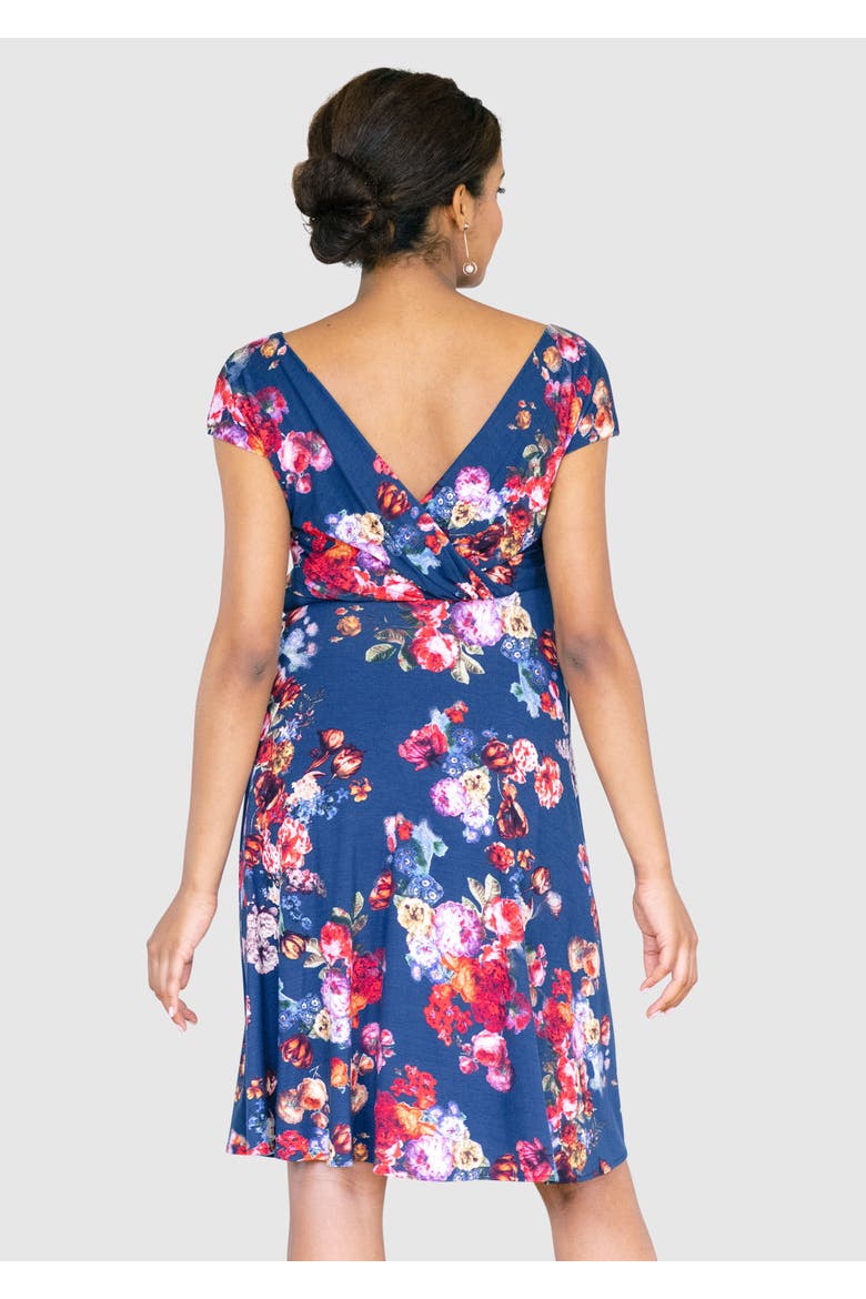 Alessandra Maternity Dress, Alternate, color, MIDNIGHT GARDEN