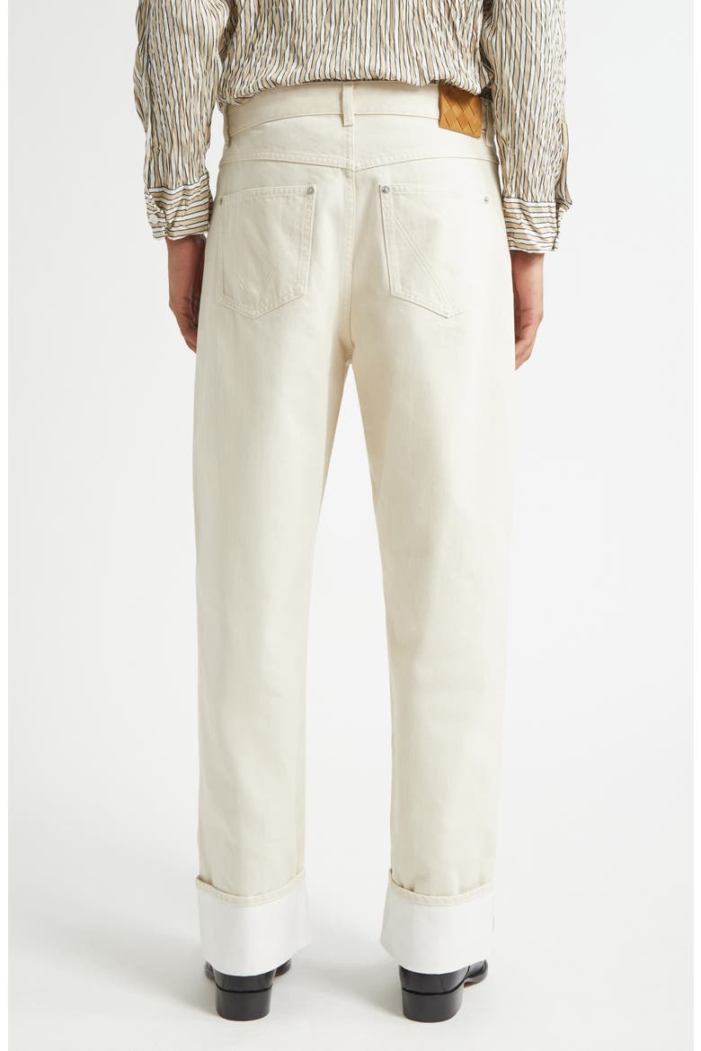 Turned Up Straight Leg Jeans, Alternate, color, 9247 PALE MERINGUE